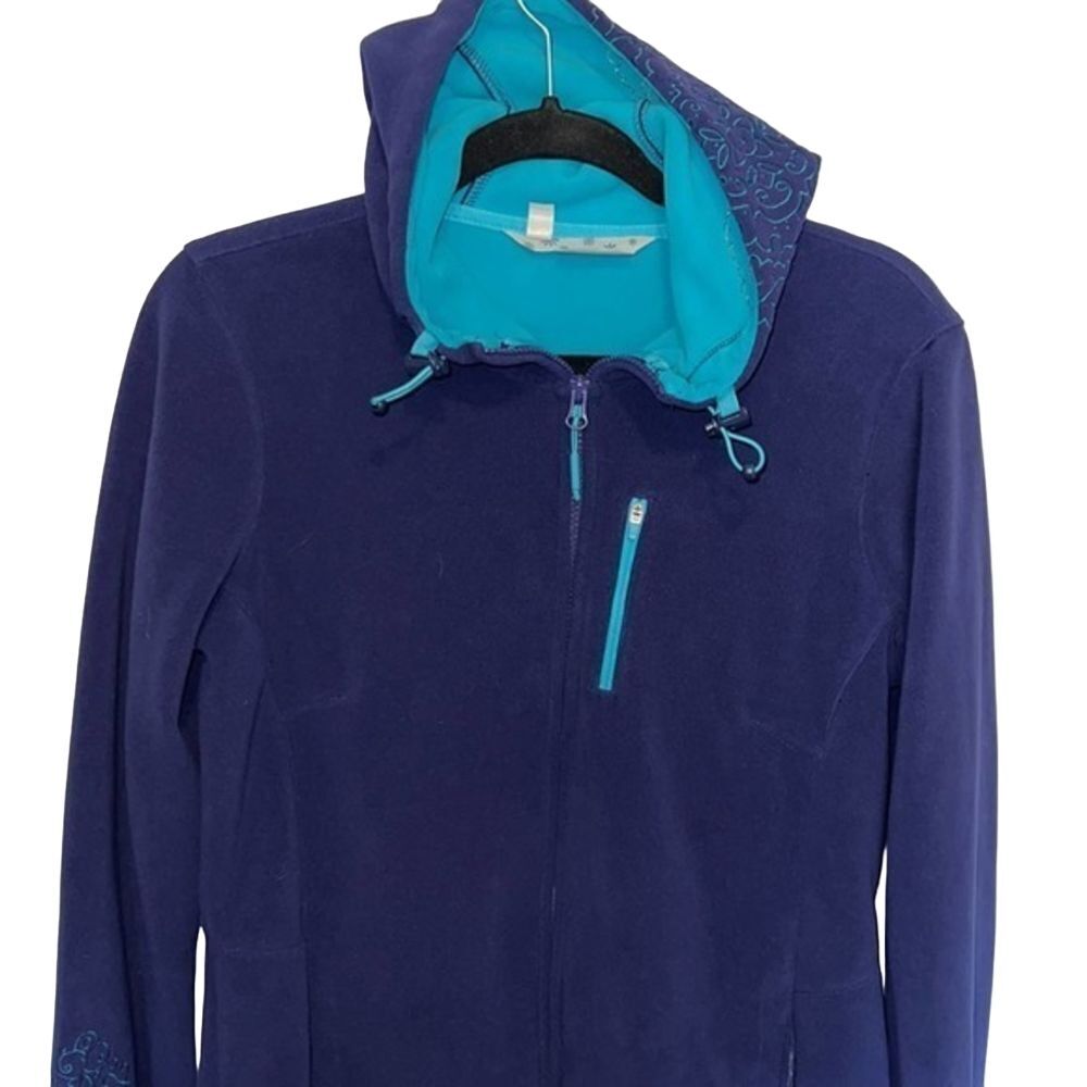 Athleta Swara Embroidered Hooded Fleece Jacket, Size‎ M